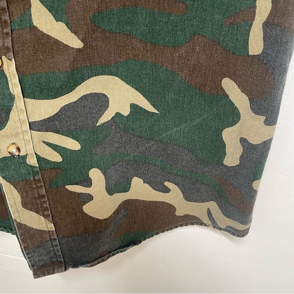 Vintage  Game Winner Camo Cargo Safari Short Sleeve Button Down - Picture 5 of 8